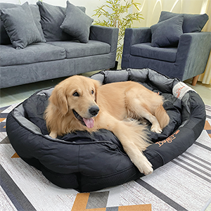 pets : Comfortabele Hondenmand Deluxe - Zwart in van Pantino