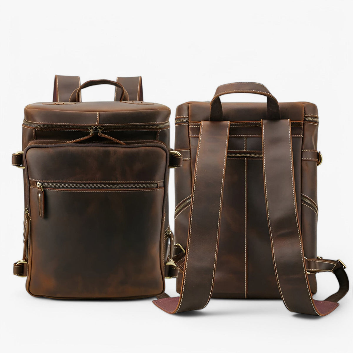 bags : Leonardo | Luxe Volledig Lederen Rugzak in van Pantinoshop