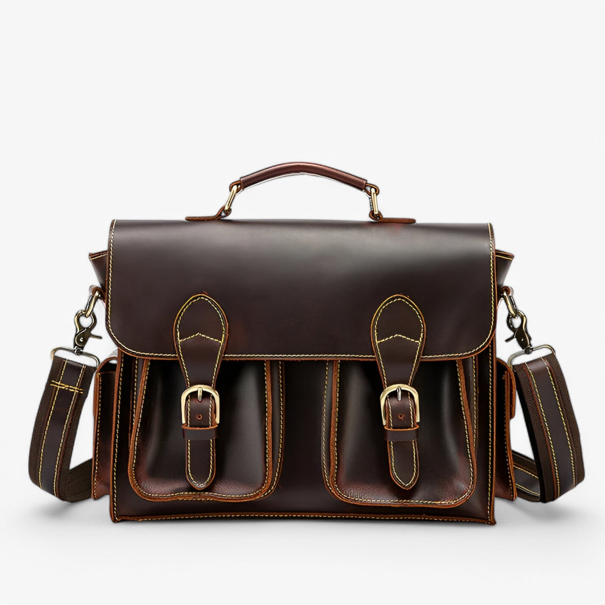 bags : Felix | Retro Lederen Aktetas in van Pantinoshop