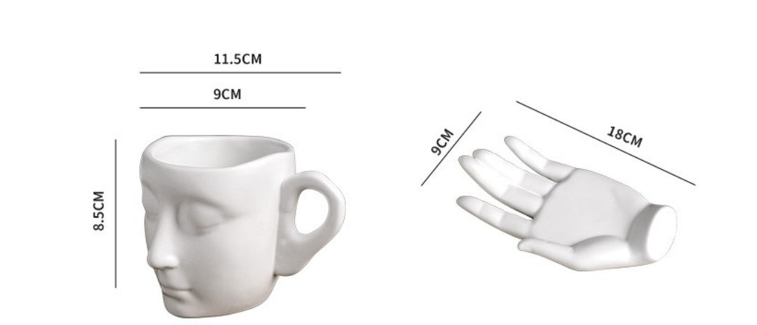 home & garden : Keramisch Hand Geur Koffie kopje | Creatieve Abstracte Kunst voor een Warme Sfeer in van Pantino