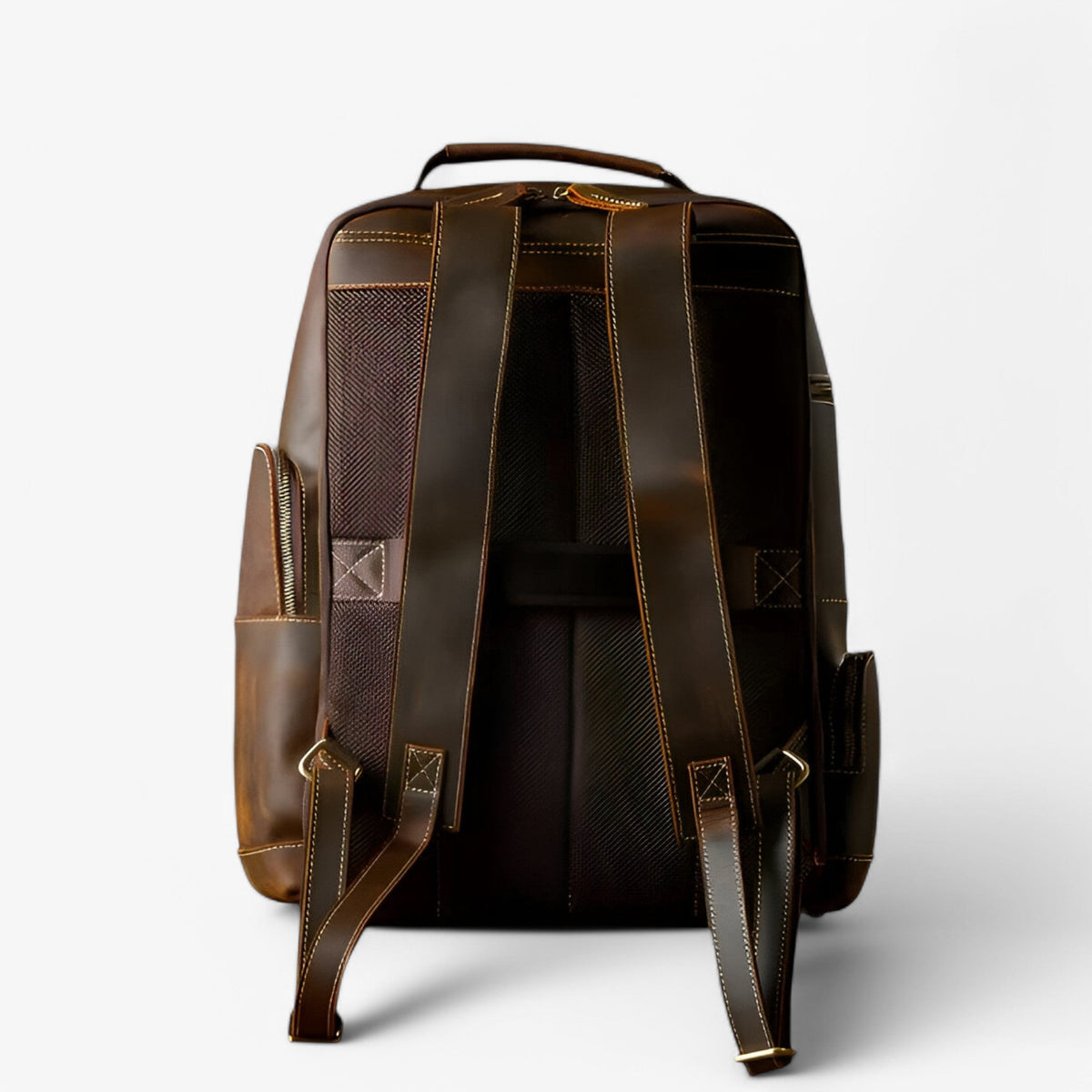 bags : Olivier | Retro-Stijl Lederen Rugzak in van Pantinoshop