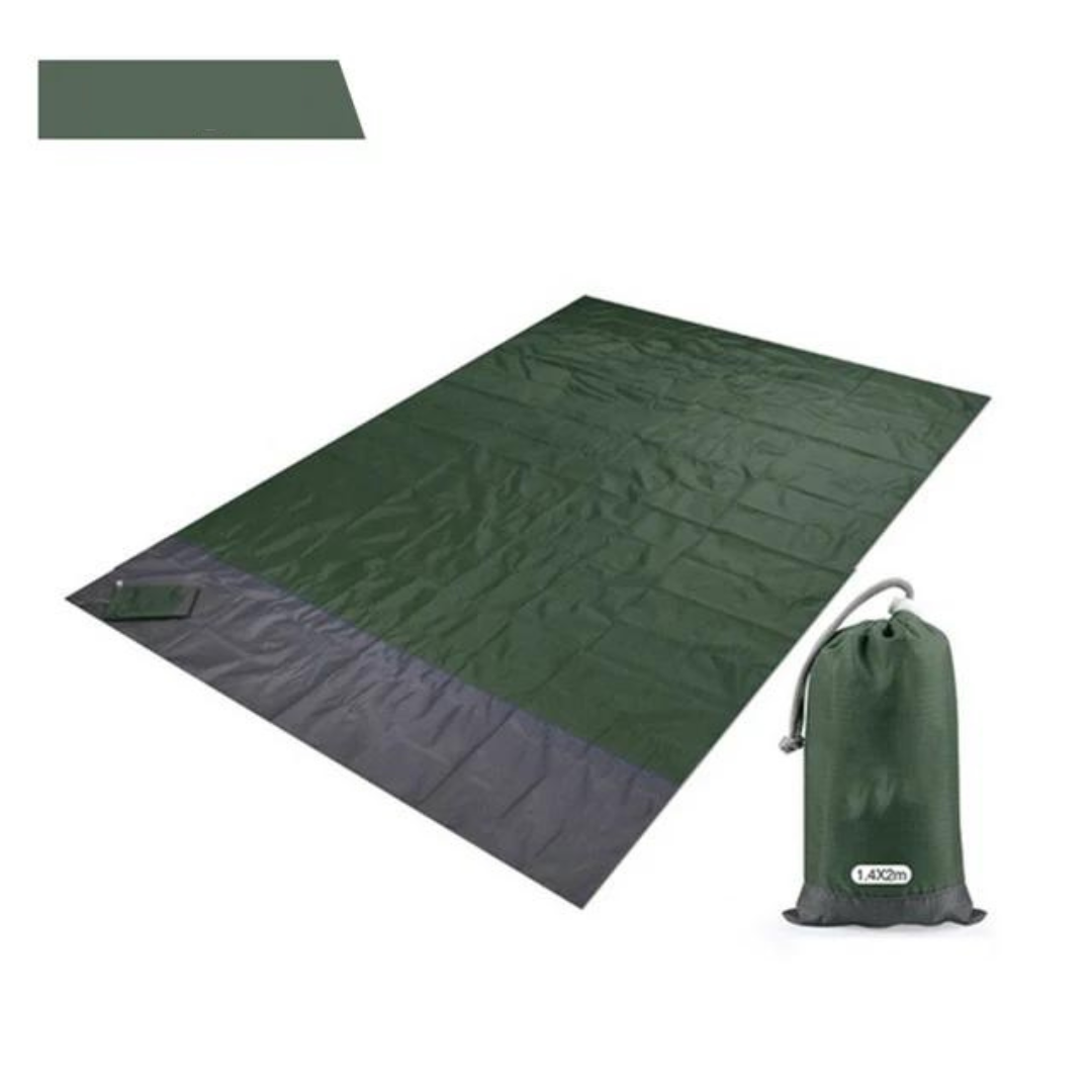 outdoor equipment : Towey - Waterdichte strandmat, draagbare picknickmat voor buiten in Donkergroen van Pantino