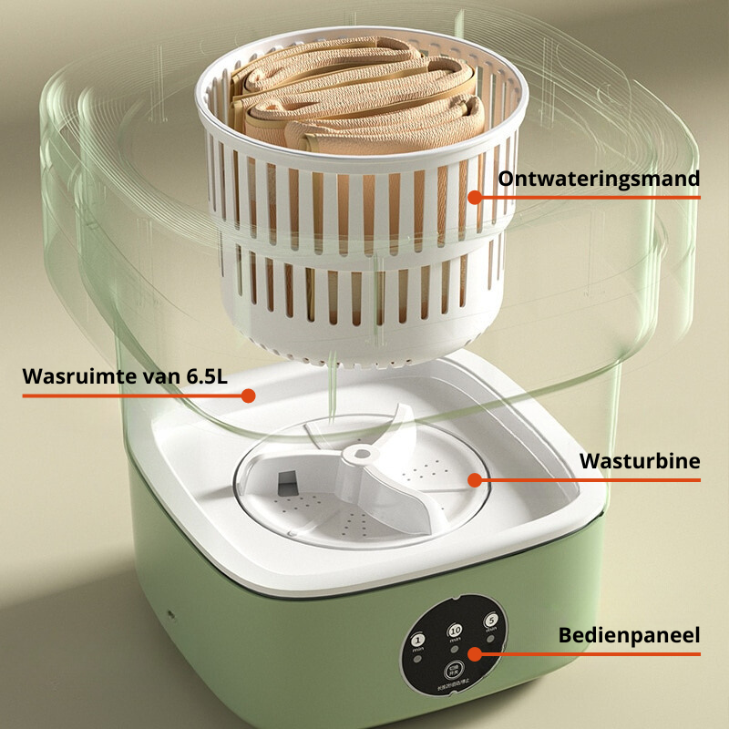 home & garden : FoldaWash | De handige opvouwbare mini wasmachine met droger in van Pantino