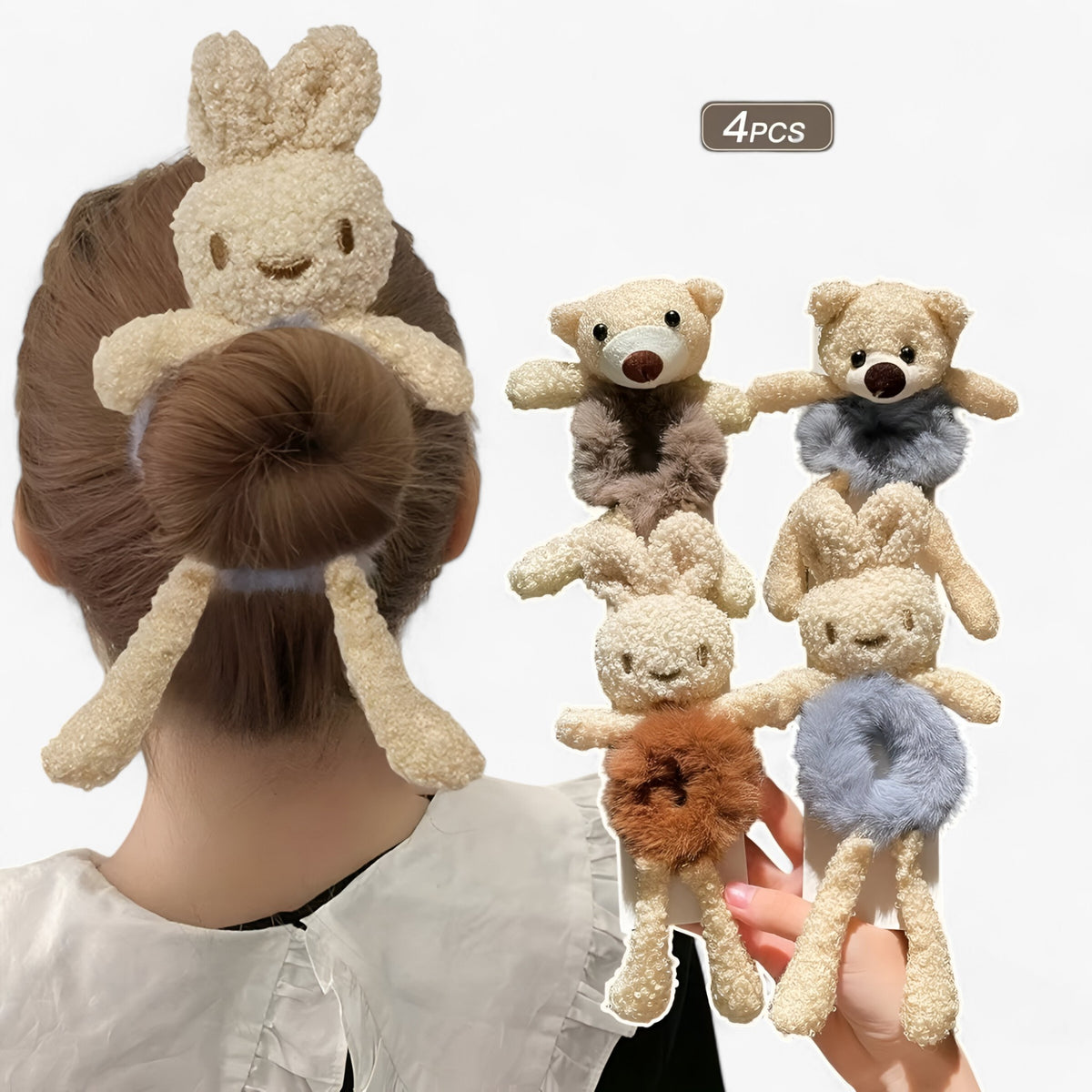 accessories : Lena | Schattige Pluche Haarband Set in van Pantinoshop