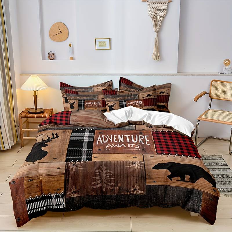 home & garden : Luxe Layers - Dekbedovertrek Beddengoed Set Adventure Forrest in EU King van Pantino