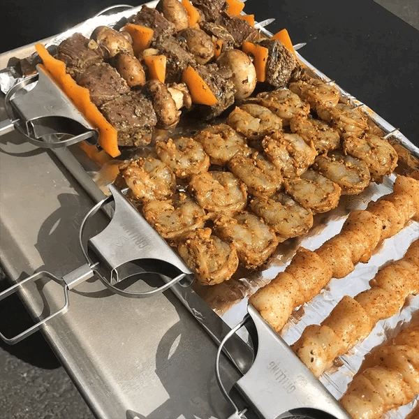 outdoor equipment : SkewGril | 3-Weg Grillspiezen | Roestvrijstaal in van Pantino