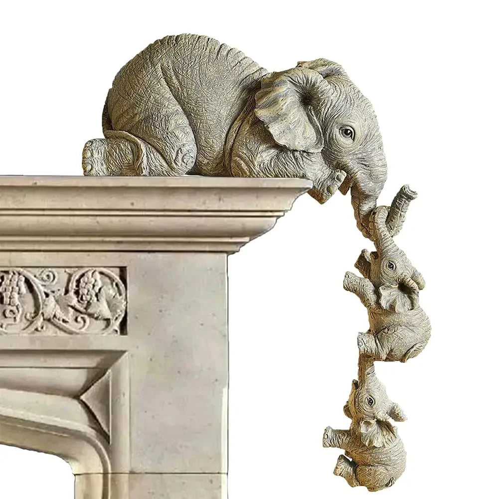 home & garden : Moeder en baby olifanten beeldje in van Pantino