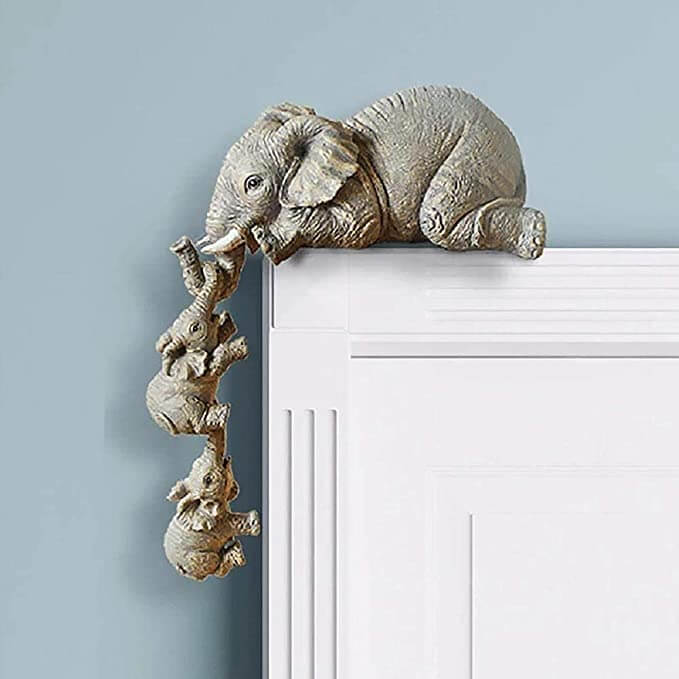 home & garden : Moeder en baby olifanten beeldje in van Pantino