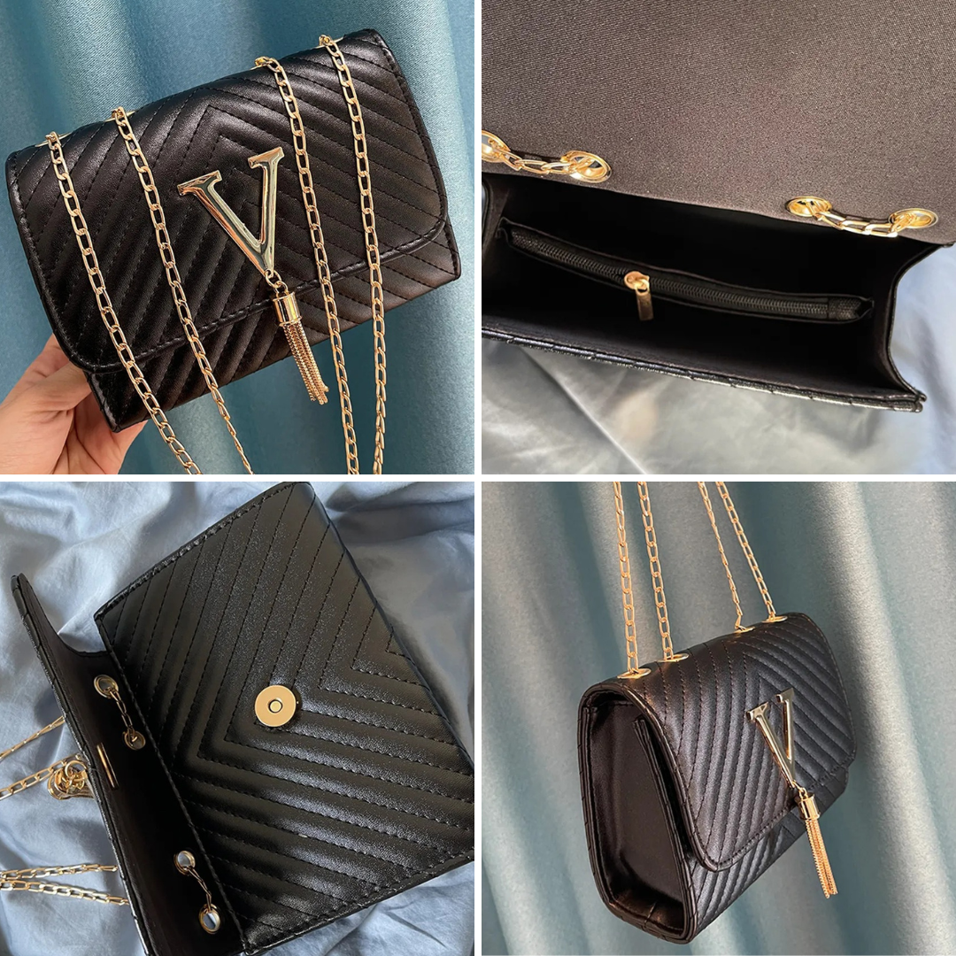 bags : GlamourGrip Tassel Tas - Modieus en duurzaam. in van Pantino