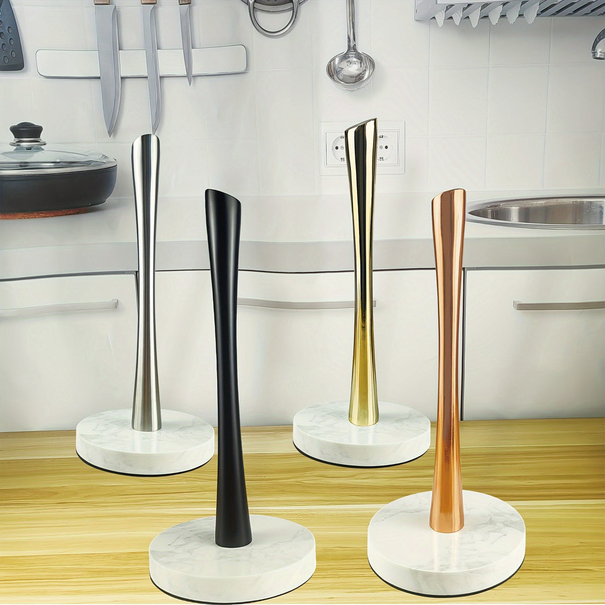 home & garden : Fien | RVS keukenrolhouder van marmer in van Pantino