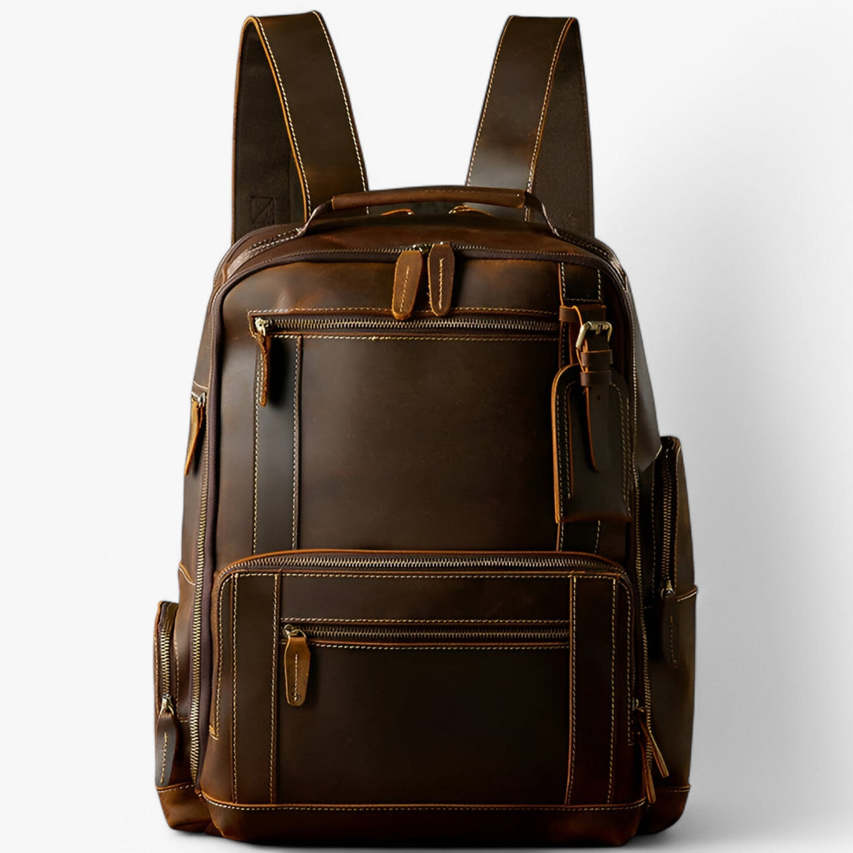 bags : Olivier | Retro-Stijl Lederen Rugzak in van Pantinoshop