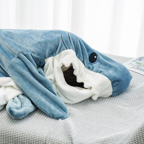 home & garden : KocShark - Superzachte en trendy comfortabele deken - human blanket in Blauw van Pantino