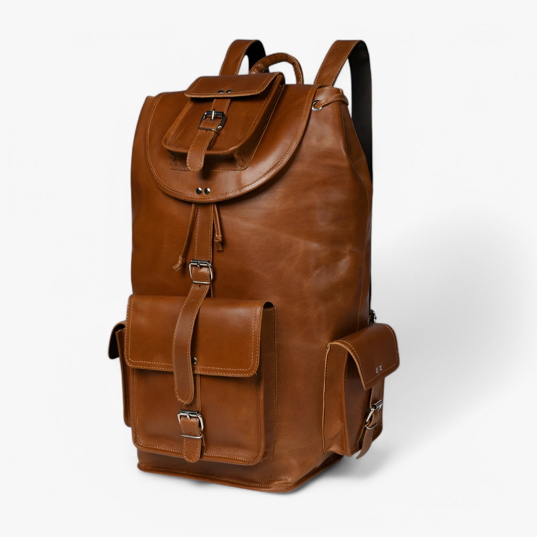 Kingston | Gelooide Leren Rugzak - €25 : Kingston | Gelooide Leren Rugzak in van Pantinoshop