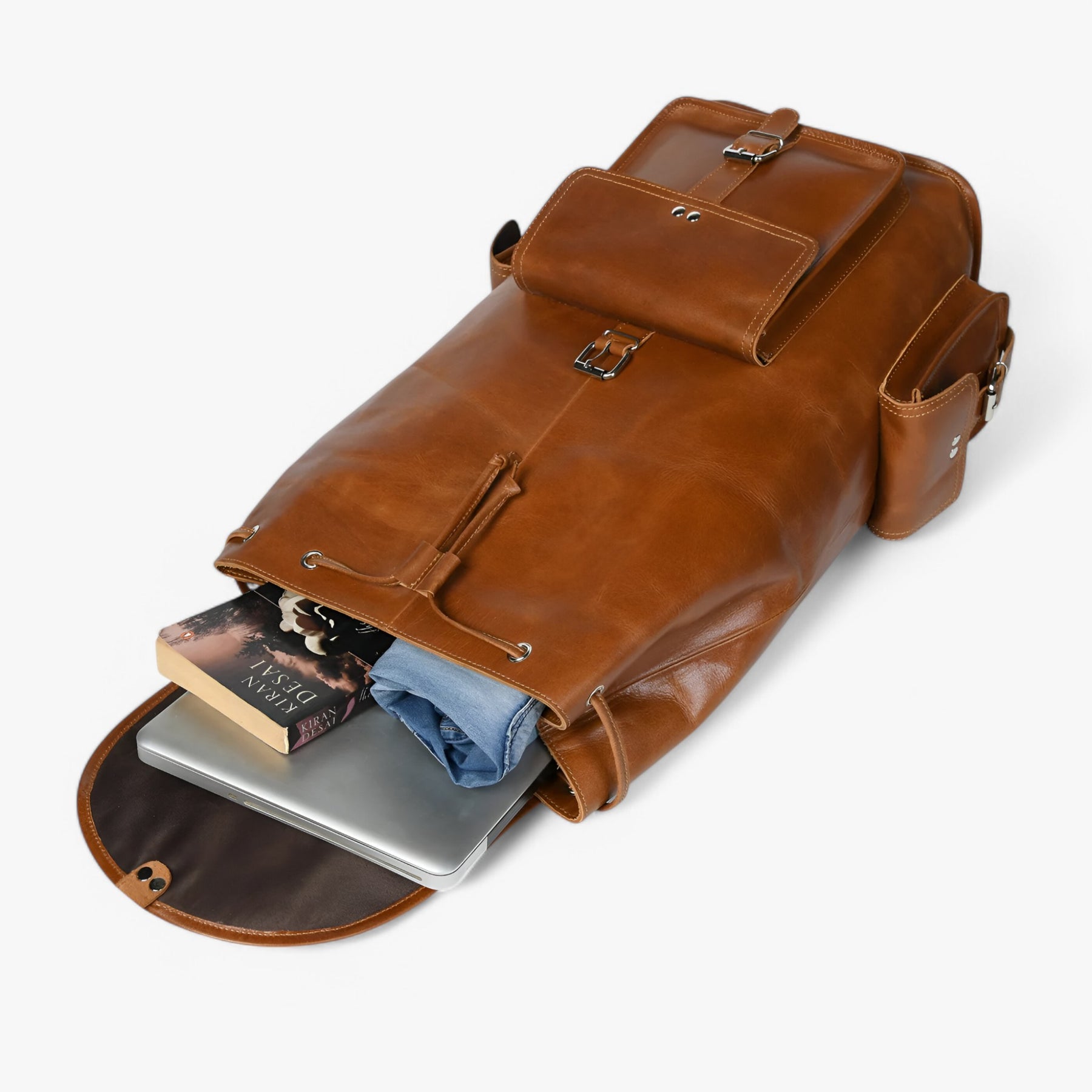 Kingston | Gelooide Leren Rugzak - €25 : Kingston | Gelooide Leren Rugzak in van Pantinoshop