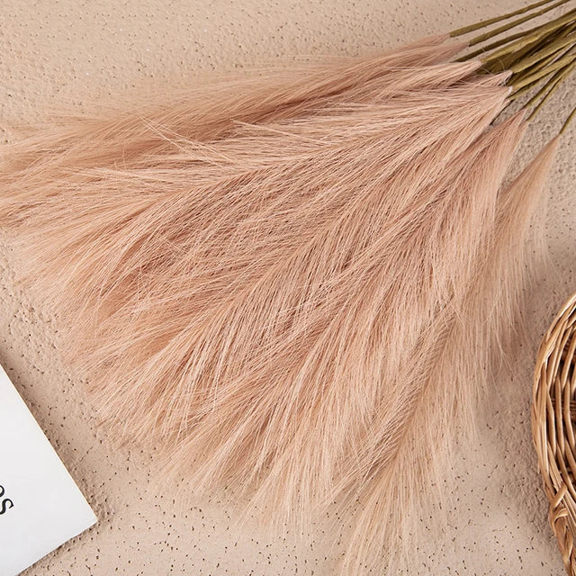 home & garden : FluffBloom - Pluizige Pampas Kunstbloemen in Lichtbruin van Pantino