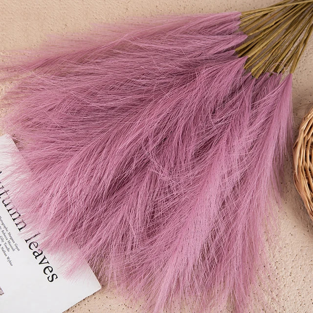 home & garden : FluffBloom - Pluizige Pampas Kunstbloemen in Paars van Pantino