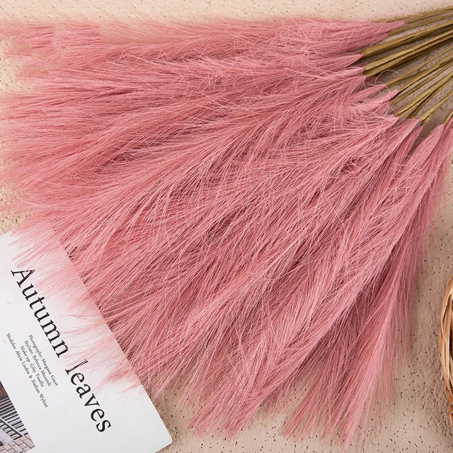 home & garden : FluffBloom - Pluizige Pampas Kunstbloemen in Donkerroze van Pantino