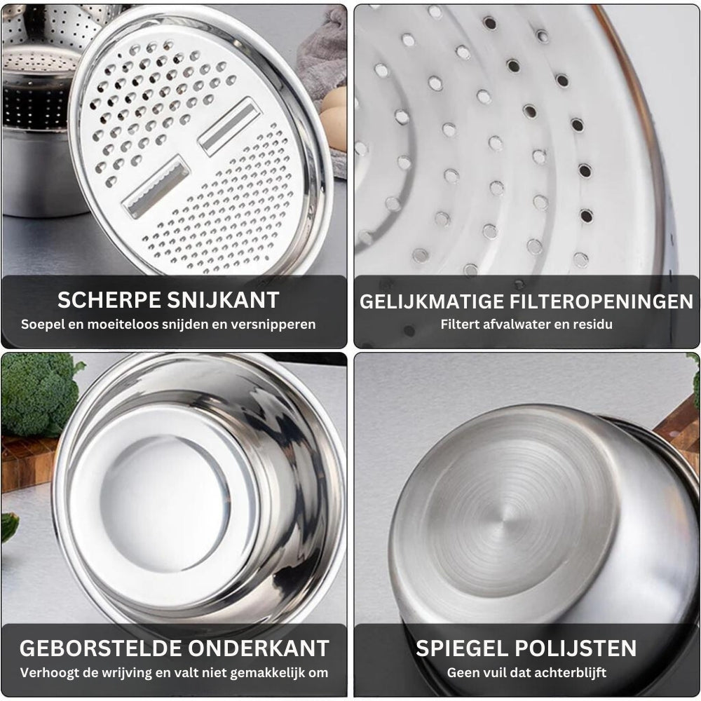 home & garden : Master Chop - 3-in-1 Roestvrijstalen Snijlade in van Pantino