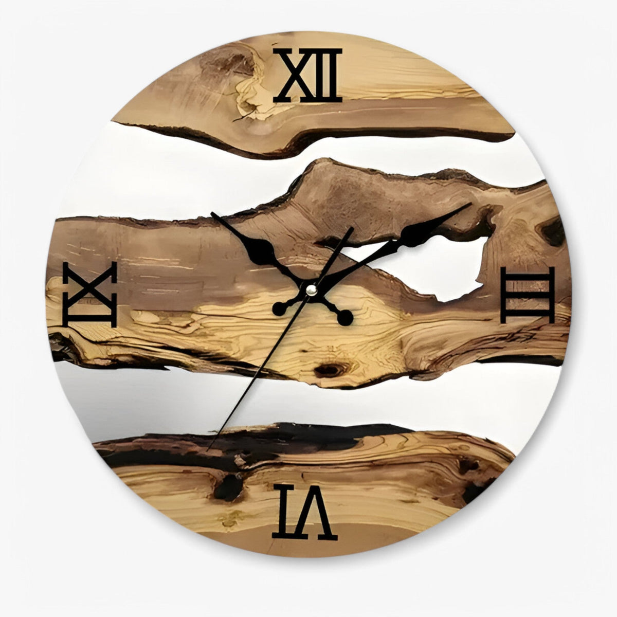 Alaric | Minimalistisch wandklok met houten accenten- €25 : Alaric | Minimalistisch wandklok met houten accenten in van Pantinoshop