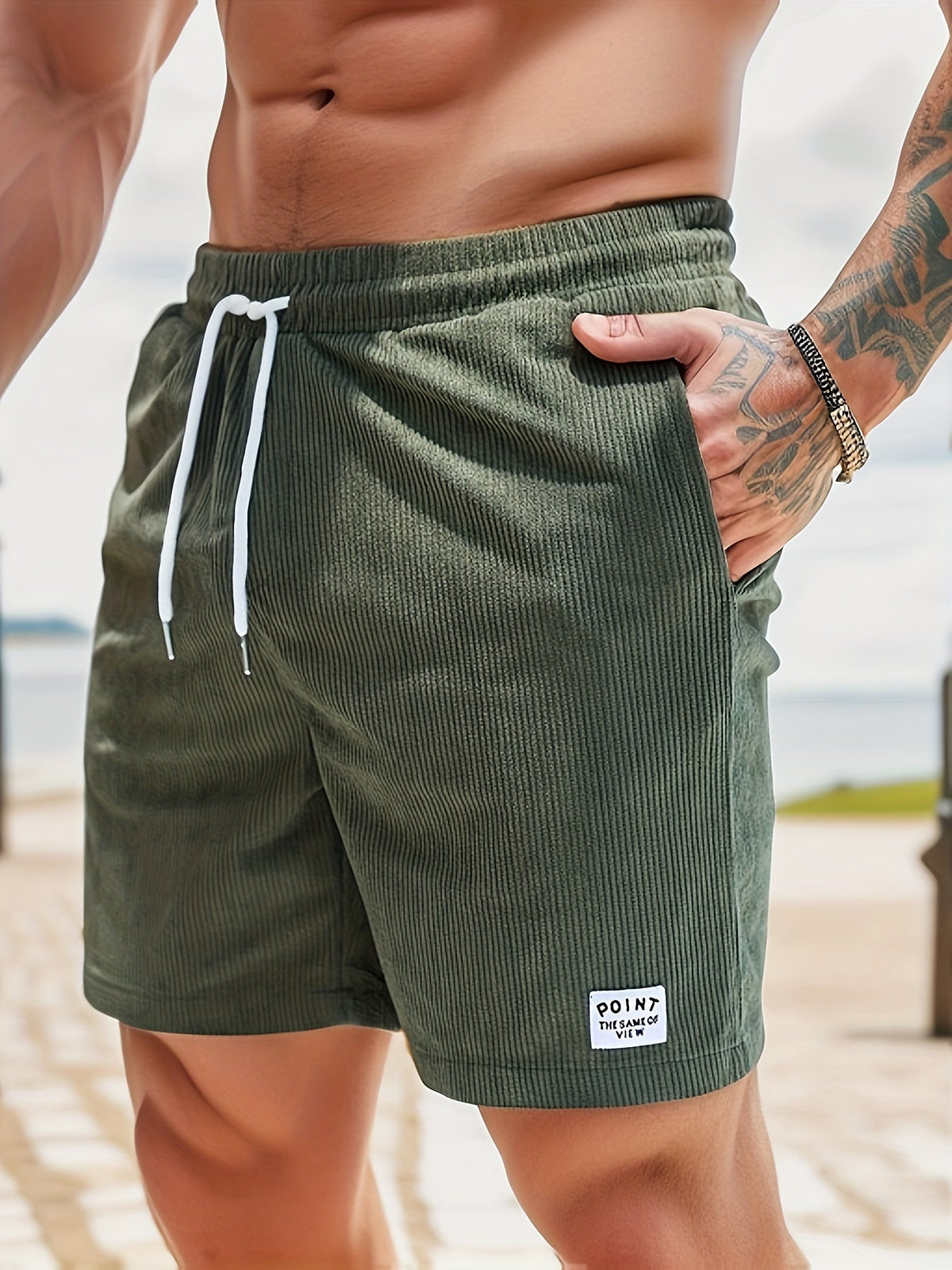 men's fashion : Marquis | Comfortabele Shorts - Ideaal voor ontspannen dagen en actieve toepassingen in Armeegrün van Pantinoshop