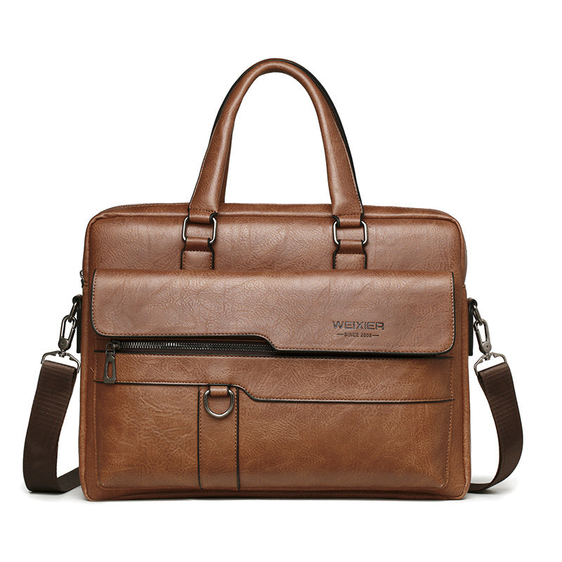 bags : 1 st Herentas Handtas Schoudertas Retro Tas in Lichtbruin van Pantino