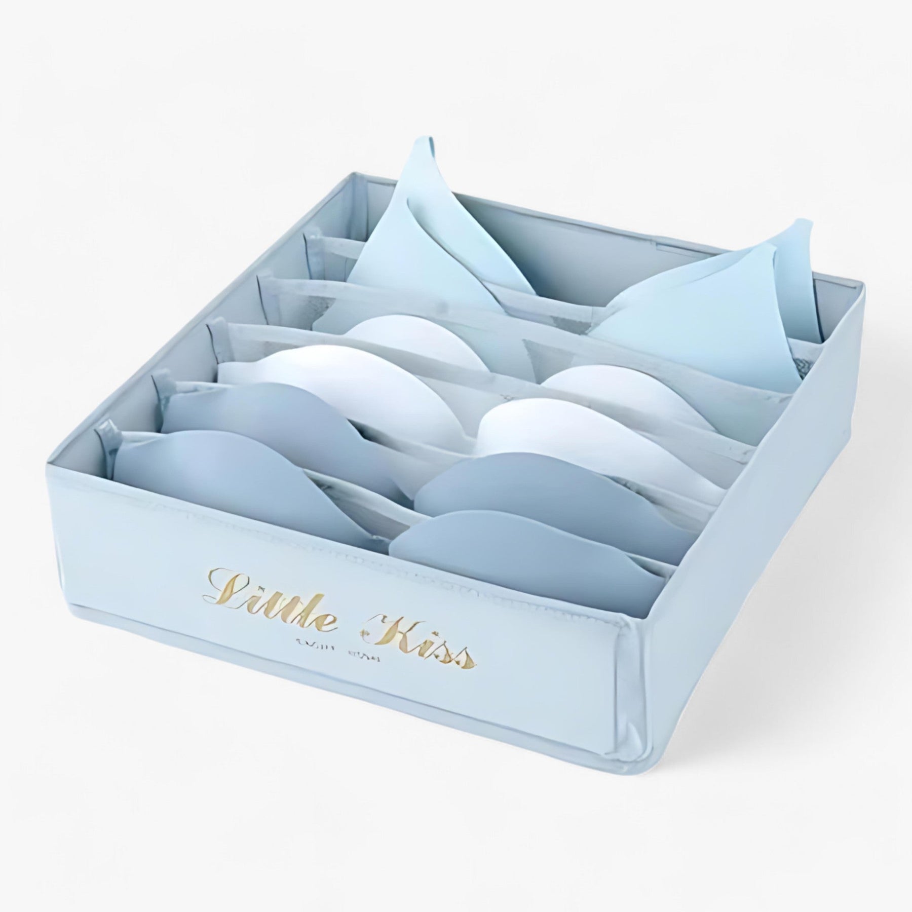 home & garden : Kledingkast organizer | Vouwbare ondergoeddoos - Ladeverdeler met gemakkelijke toegang in 6 compartimenten blauw van Pantino