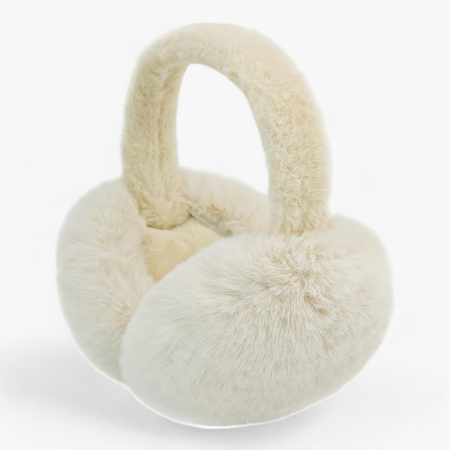 accessories : Mila | Zachte pluche oordopjes - Bescherming tegen de kou in Wit van Pantino