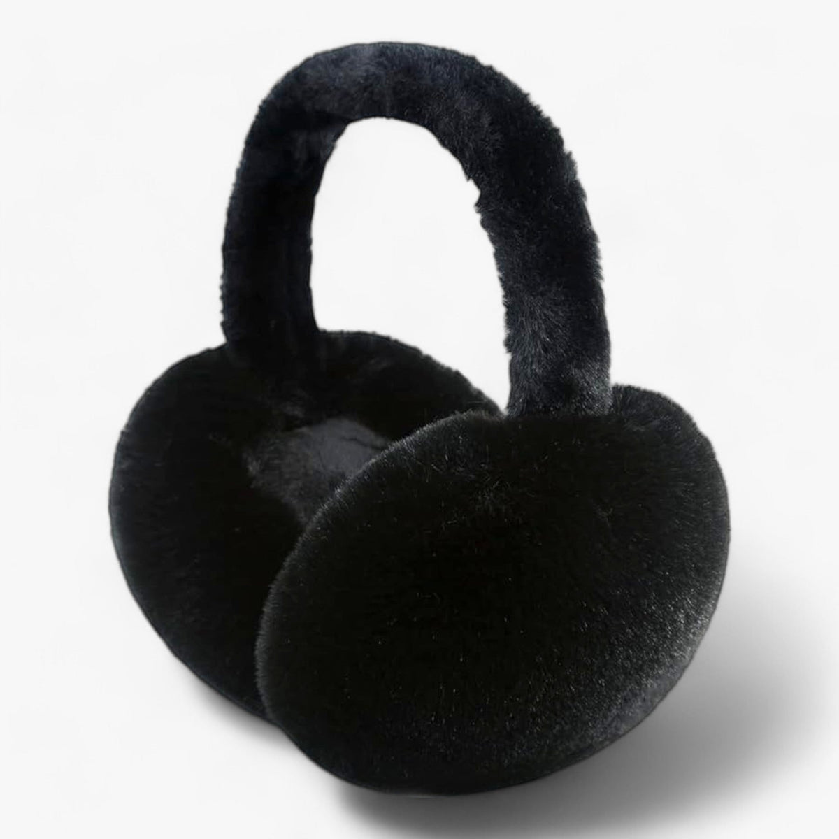 accessories : Mila | Zachte pluche oordopjes - Bescherming tegen de kou in Zwart van Pantino