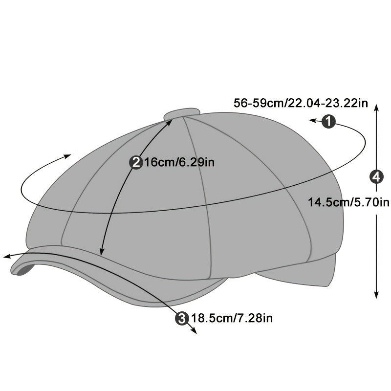 accessories : 1pc heren graan geruite vintage mode muts baret, ideale keuze voor geschenken in van Pantino