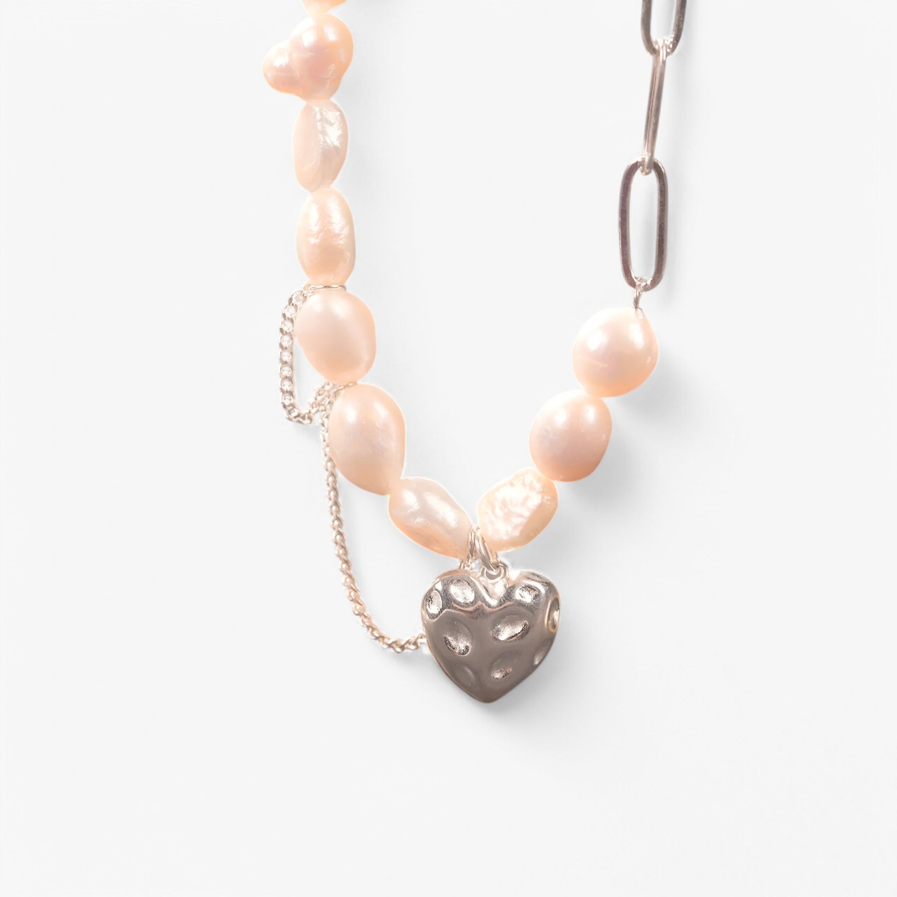 Sophia | Hartparel Asymmetrische Ketting - €25 : Sophia | Hartparel Asymmetrische Ketting in van Pantinoshop