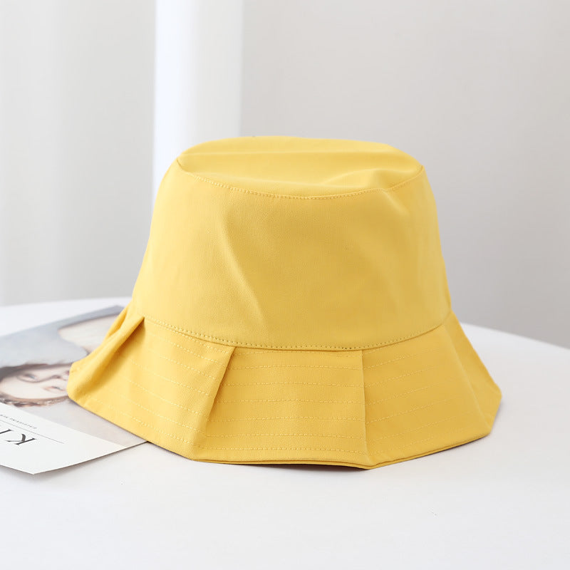 accessories : Veala | Zomer Solid Bucket Hat in Geel van Pantino