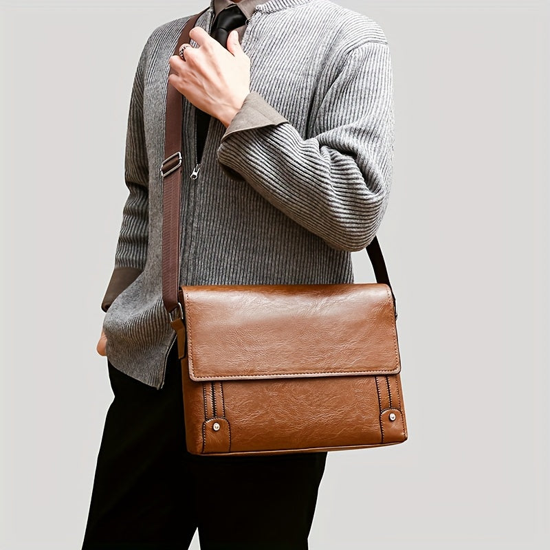 bags : Een Informele, Zachte PU-leren Aktetas, Zakelijke Schoudertas in van Pantino