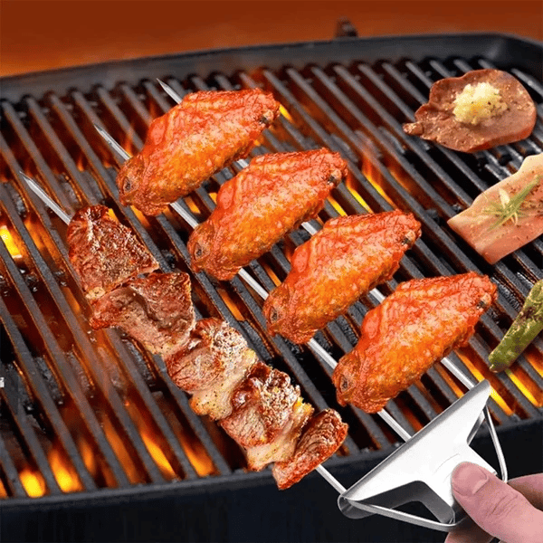 outdoor equipment : SkewGril | 3-Weg Grillspiezen | Roestvrijstaal in van Pantino