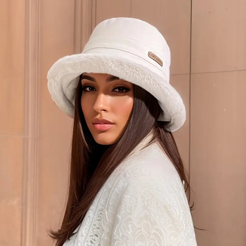 accessories : Winterse hoed in Wit van Pantino