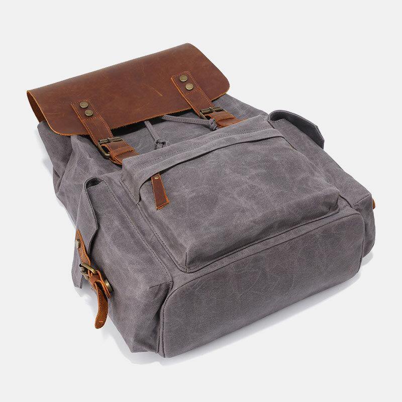 bags : RetroRider laptoprugzak van canvas en leer in van Pantino