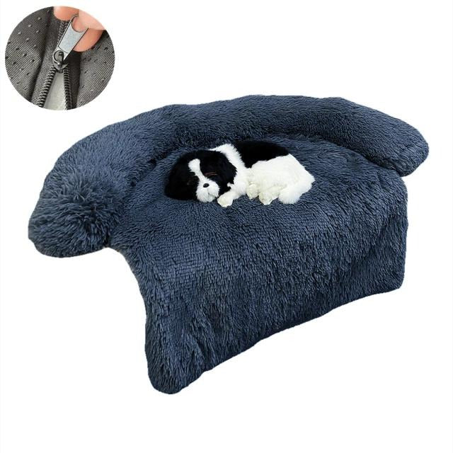 pets : Quishy - Wasbaar Huisdier Sofa Pluche Deken in Donker Blauw van Pantino