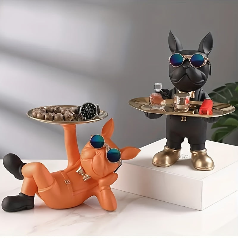 home & garden : Jan | Sleutelopbergkom Franse buldog sculptuur in van Pantino