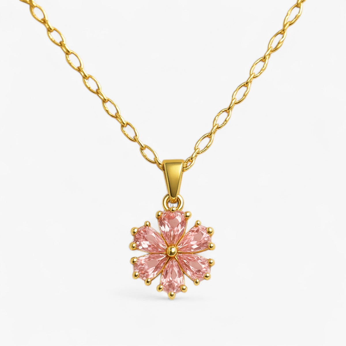 accessories : Rosa | romantische Sakura ketting - Elegant en vrouwelijk in Goud van Pantinoshop