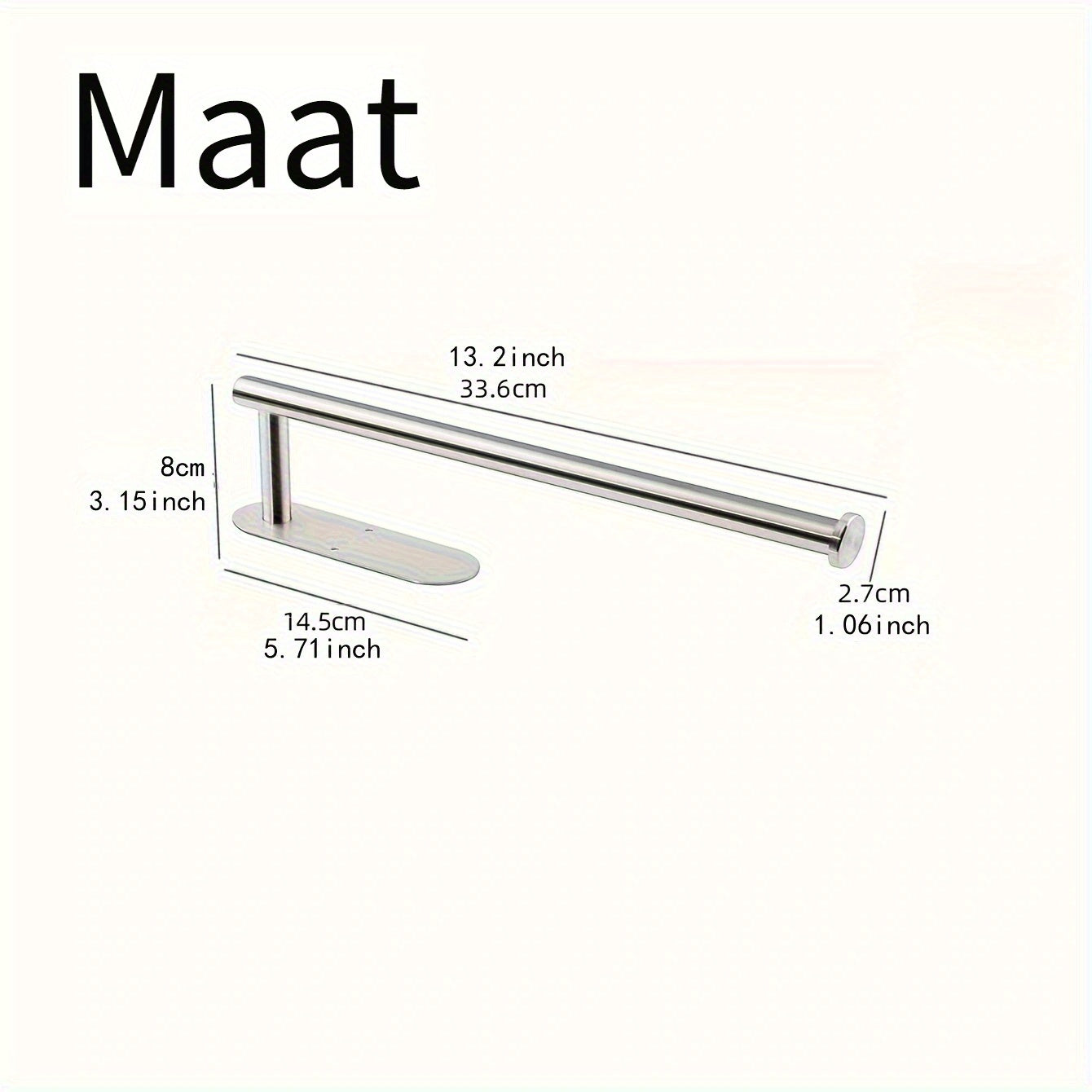 home & garden : Luuk | Muur Gemonteerde keukenrolhouder in Zilver van Pantino