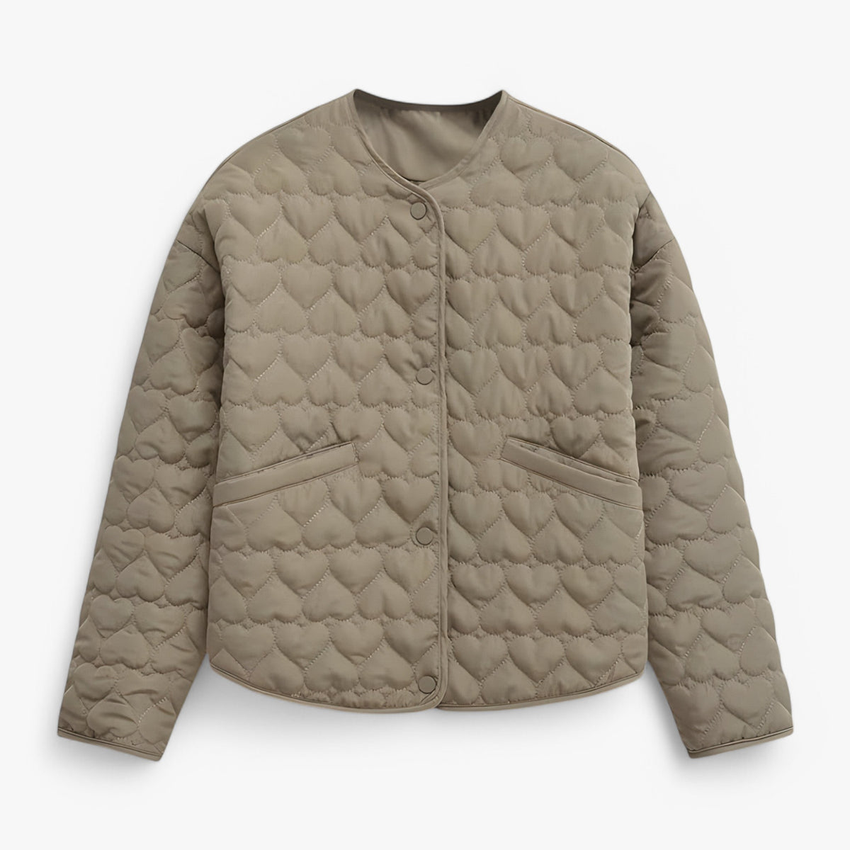 men's fashion : Evelyn | Gequilted Hart Jas - Veelzijdig Comfort voor Herfst/Winter in Olijfgroen van Pantino