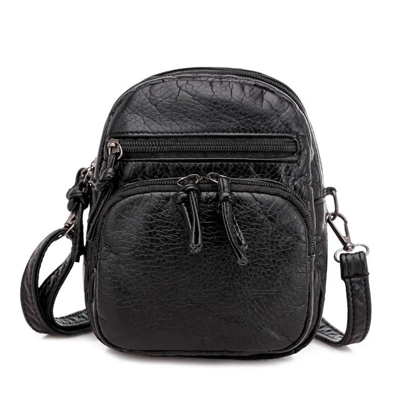 bags : Leren schoudertas - Lize in Zwart van Pantino