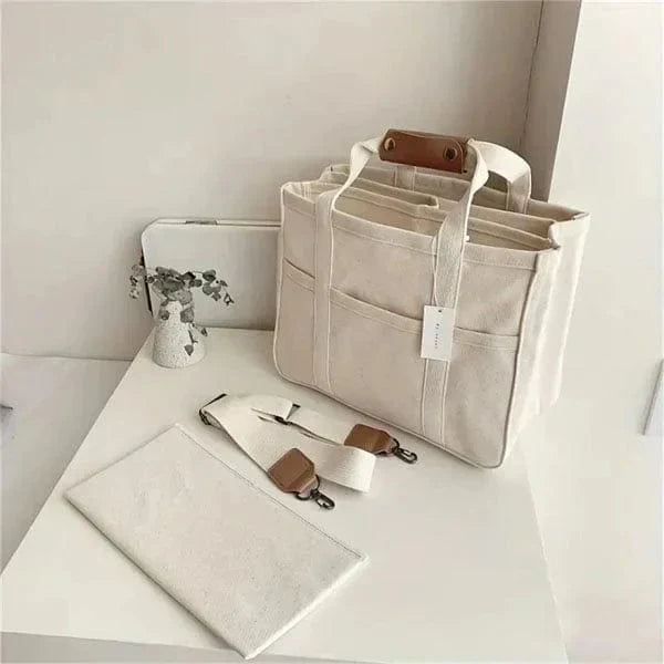 bags : ToteEase™ - Veel opbergruimte voor al je spullen! in Beige van Pantino