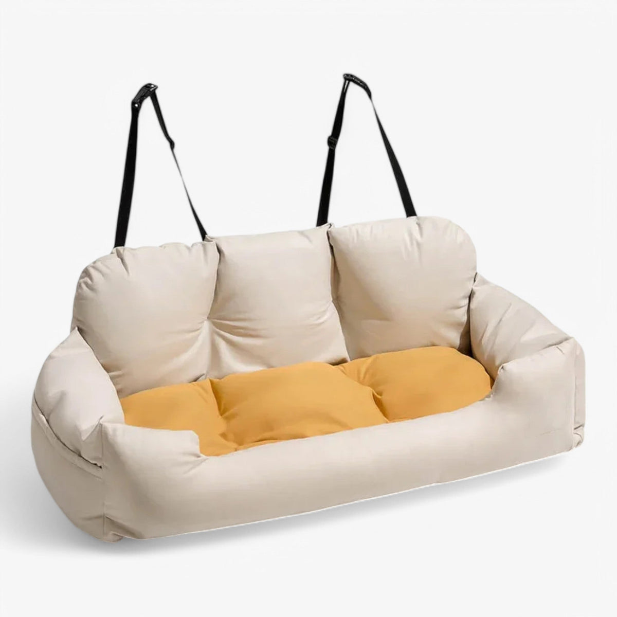 pets : Austin | Luxe Hondenbed voor Auto CozyRide in Beige van Pantinoshop