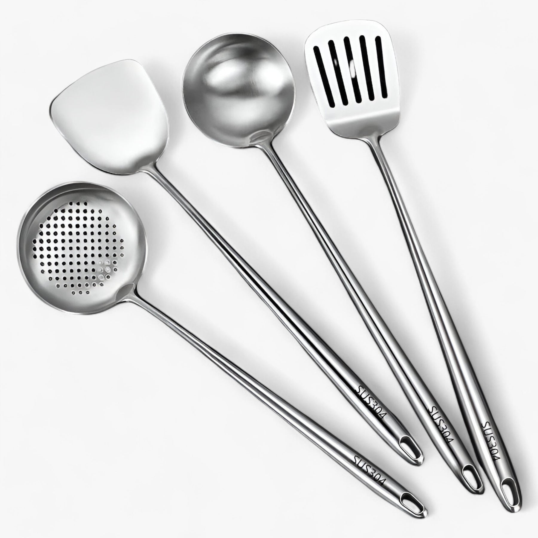 home & garden : Roestvrij keukengereedschap | Betrouwbaar, veelzijdig kookgerei in Set van 4 van Pantinoshop