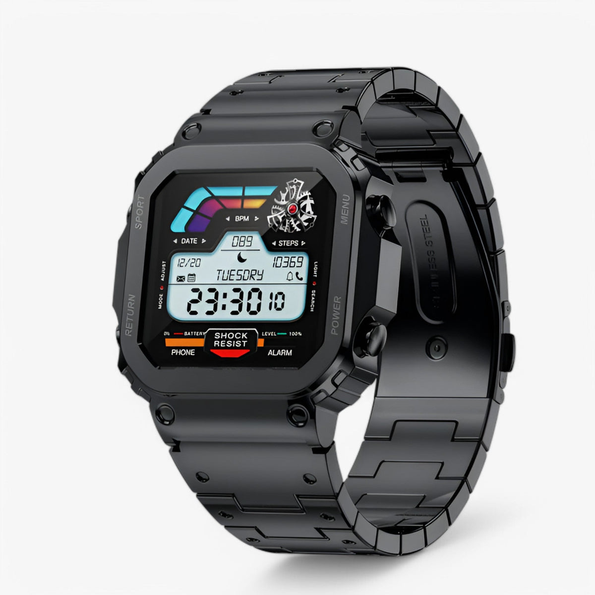 watches : Kairos | Hoogwaardige Premium Smartwatch in AW38 Zwart van Pantinoshop