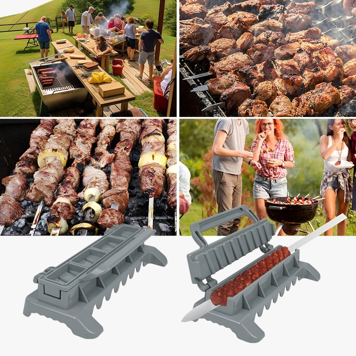 outdoor equipment : Leroy | Kebabmaker voor BBQ - Snelle en gemakkelijke perfecte spiesjes in van Pantinoshop