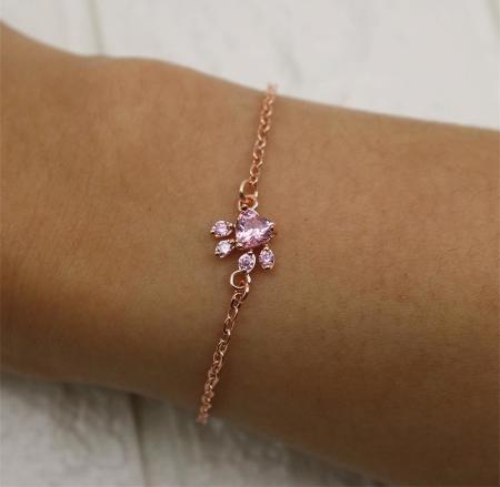 accessories : Armband met pootafdruk van rozenkwarts in van Pantino