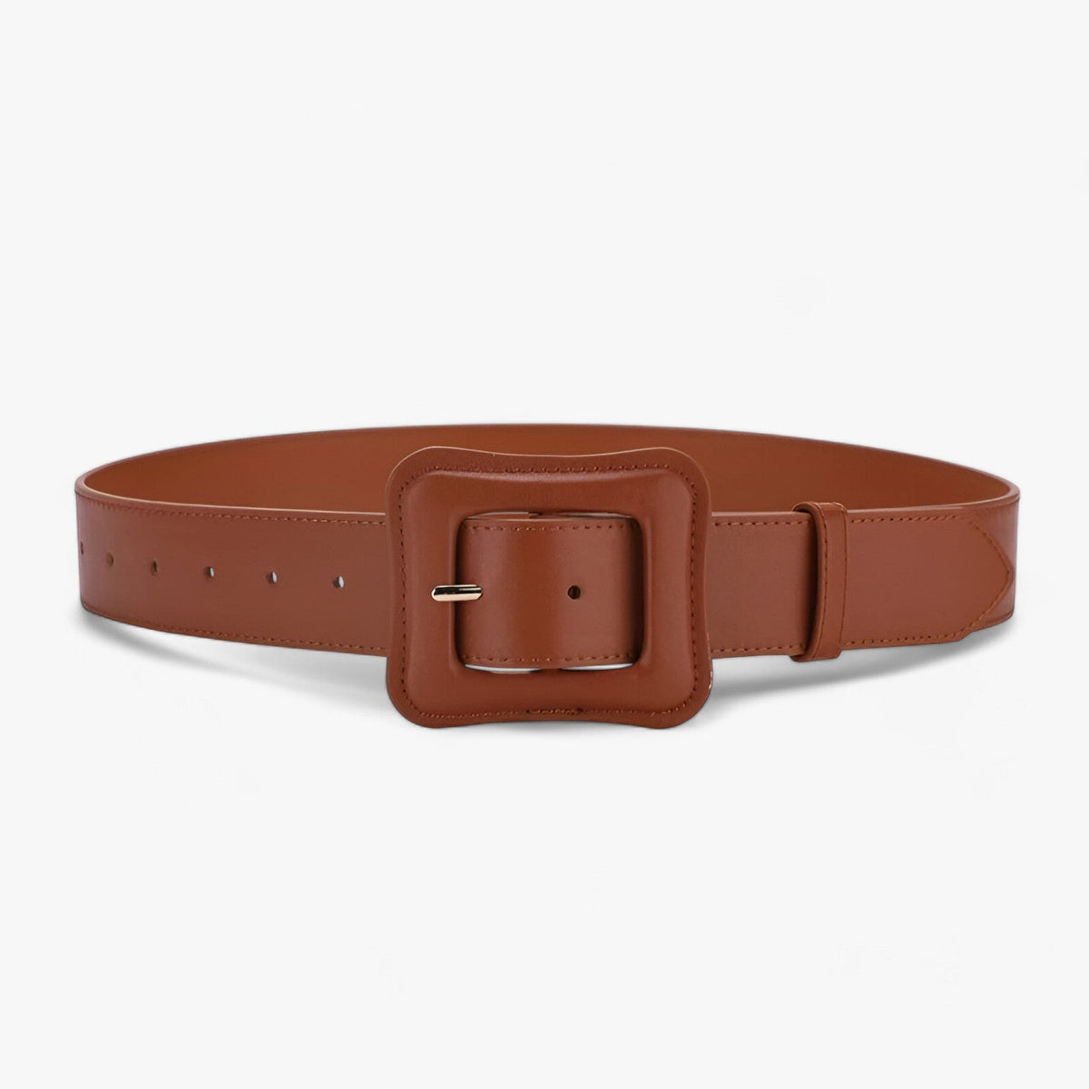 Belts : Arya | Brede leren riem – Tijdloze vintage charme in gebrand oranje 102 cm van Pantino