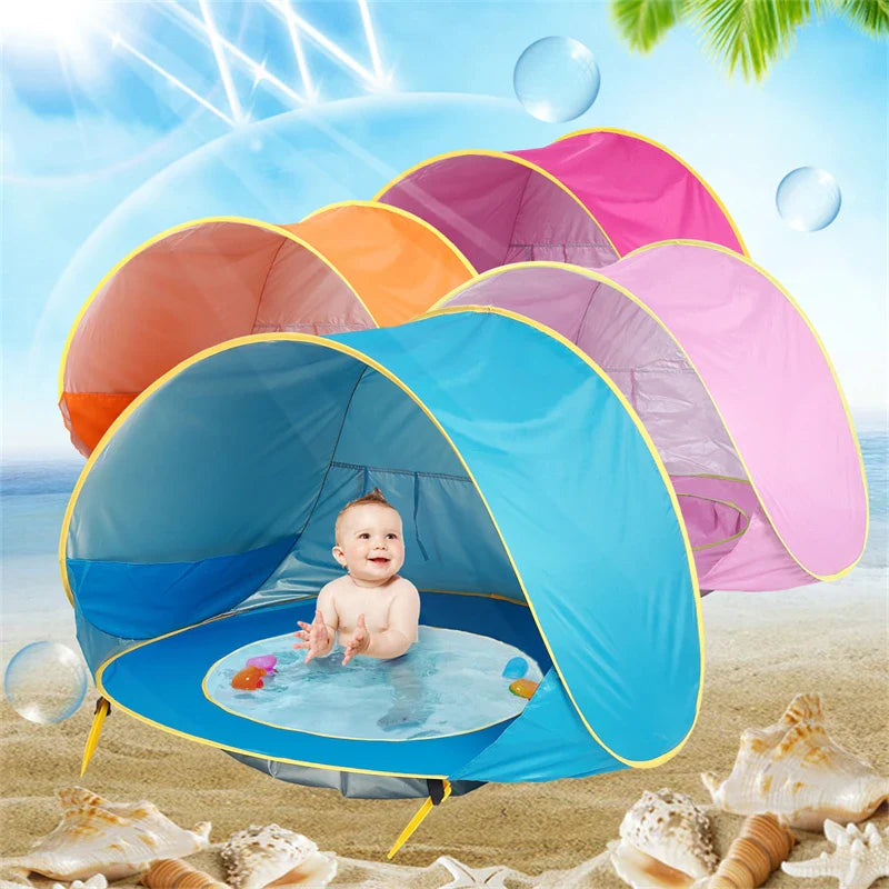 outdoor equipment : ZonSafe - Babystrandtent | Draagbare schaduw en UV-bescherming in van Pantino