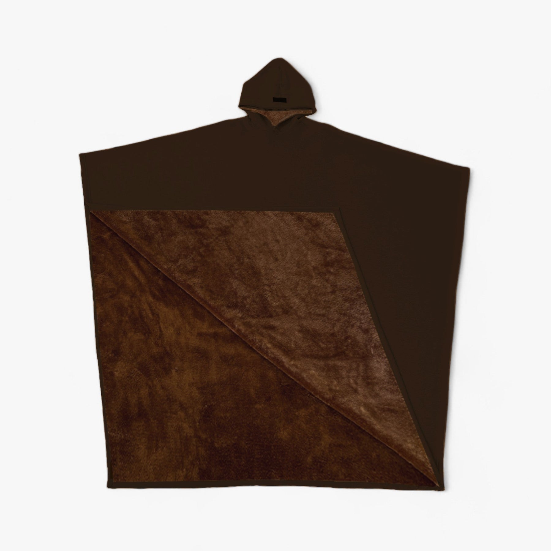 Lizett | Fleece Poncho met capuchon - Ultiem comfort en stijl- €25 : Lizett | Fleece Poncho met capuchon - Ultiem comfort en stijl in Terra van Pantinoshop